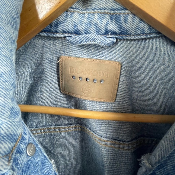 BlankNYC Light Wash Distressed Button Jean Jacket - Picture 5 of 6
